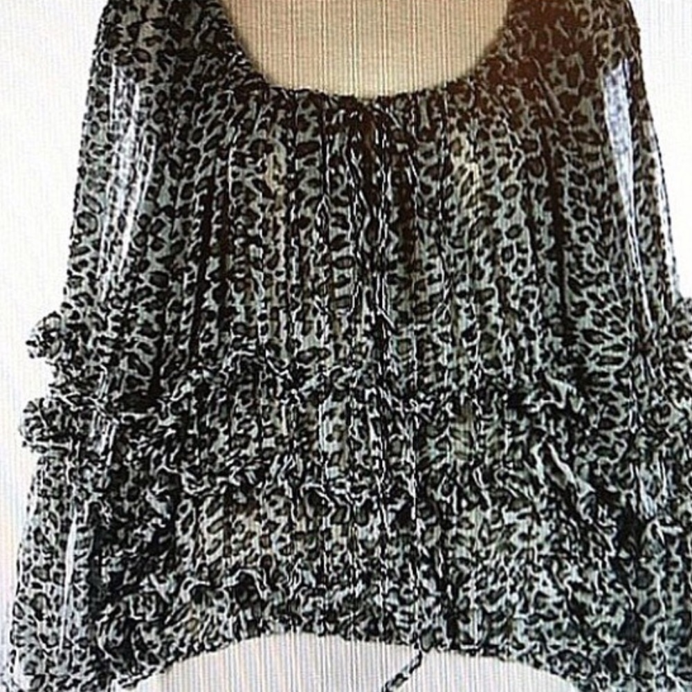 Chiffon Leopard print blouse